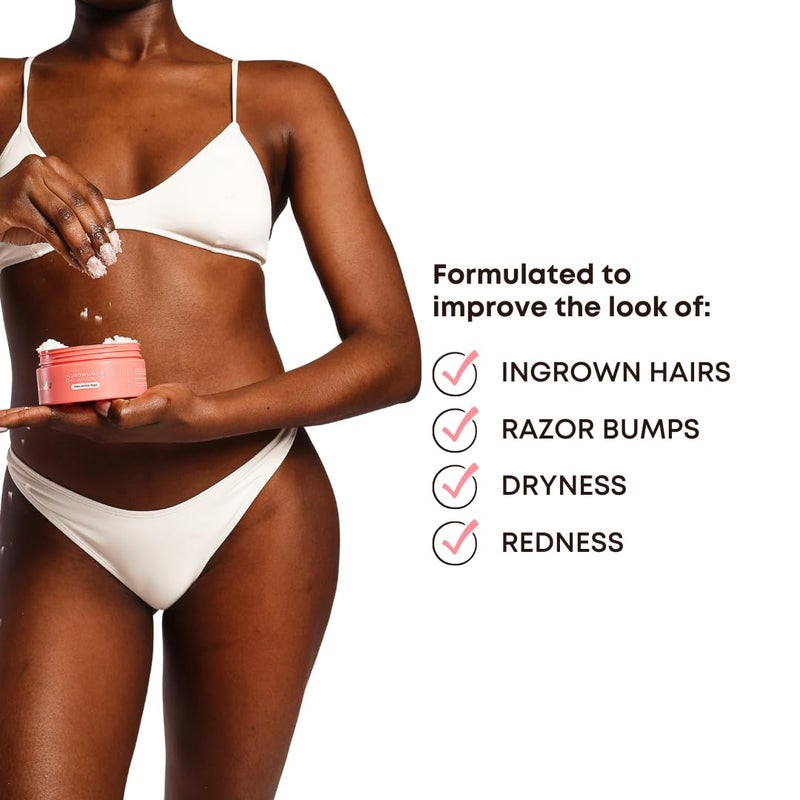Bushbalm Ingrown Hair and Razor Bumps Routine - Moisturize and Soothe After Shave Skincare for Sensitive Areas - Includes Ingrown Hair Oil (30 ml) and Exfoliating Scrub (236 ml) - Watermelon Sugar - Image 5