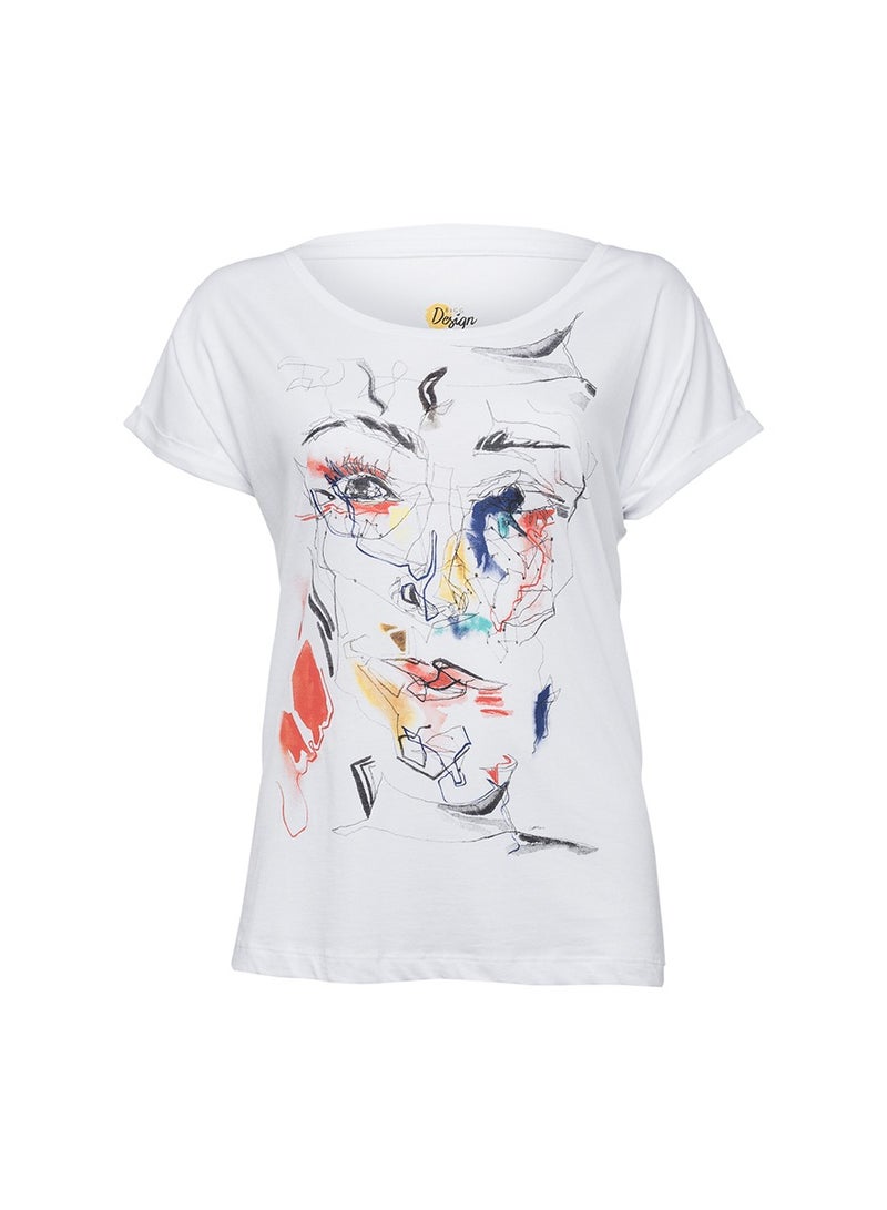 بيج ديزاين تيشيرت وجه أحمر Biggdesign - مقاس صغير - Image 1