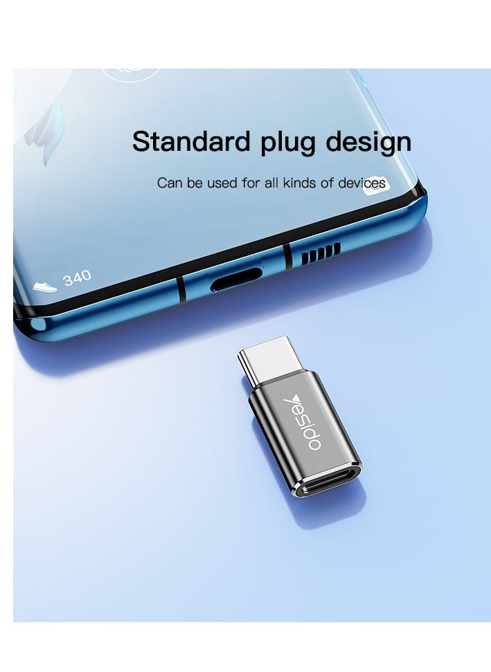 Yesido Lightning to USB C Adapter Support Fast Charging & Data Sync,Lightning Female to USB C Male Adapter Type C Charger Converter Cord Cable Compatible with iPhone  - Image 3