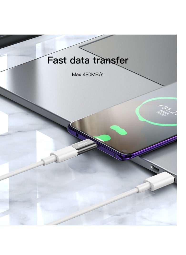 Yesido Lightning to USB C Adapter Support Fast Charging & Data Sync,Lightning Female to USB C Male Adapter Type C Charger Converter Cord Cable Compatible with iPhone  - Image 4