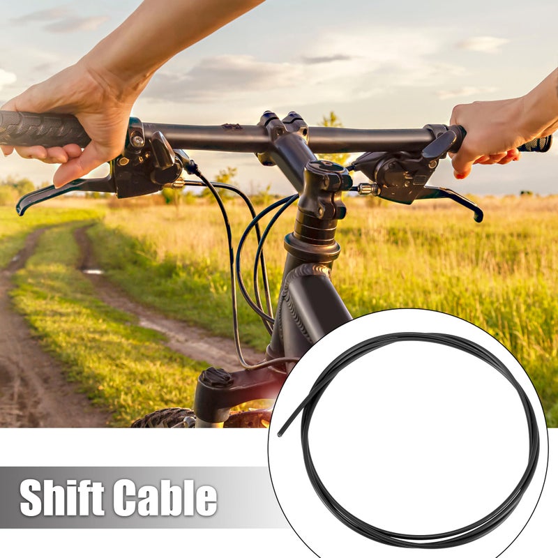 Generic X AUTOHAUX 2m Bicycle Shifter Cable Housing Derailleur Cable Hose Kit Black - Image 2