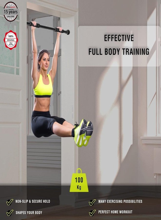 Grofilo Pull Up Bar Doorway: No-Screws Chin Up Bar with Locking Mechanism, Max Load 150kg, Adjustable (62-100cm) - Image 3