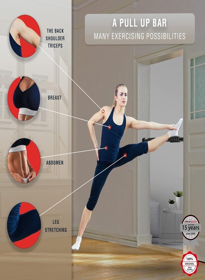 Grofilo Pull Up Bar Doorway: No-Screws Chin Up Bar with Locking Mechanism, Max Load 150kg, Adjustable (62-100cm) - Image 4