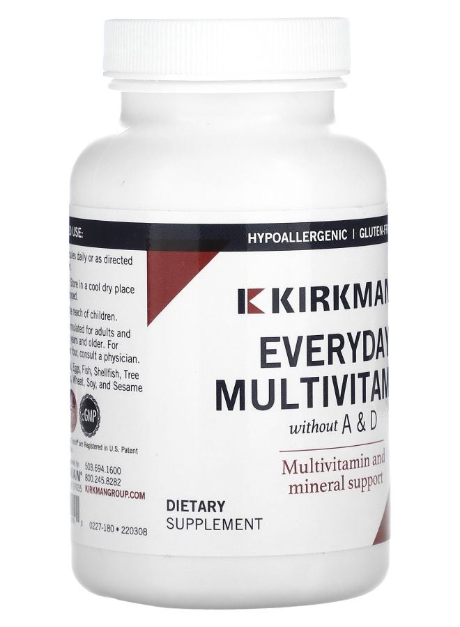 Kirkman Labs Everyday Multivitamin without A & D 180 Capsules - Image 2
