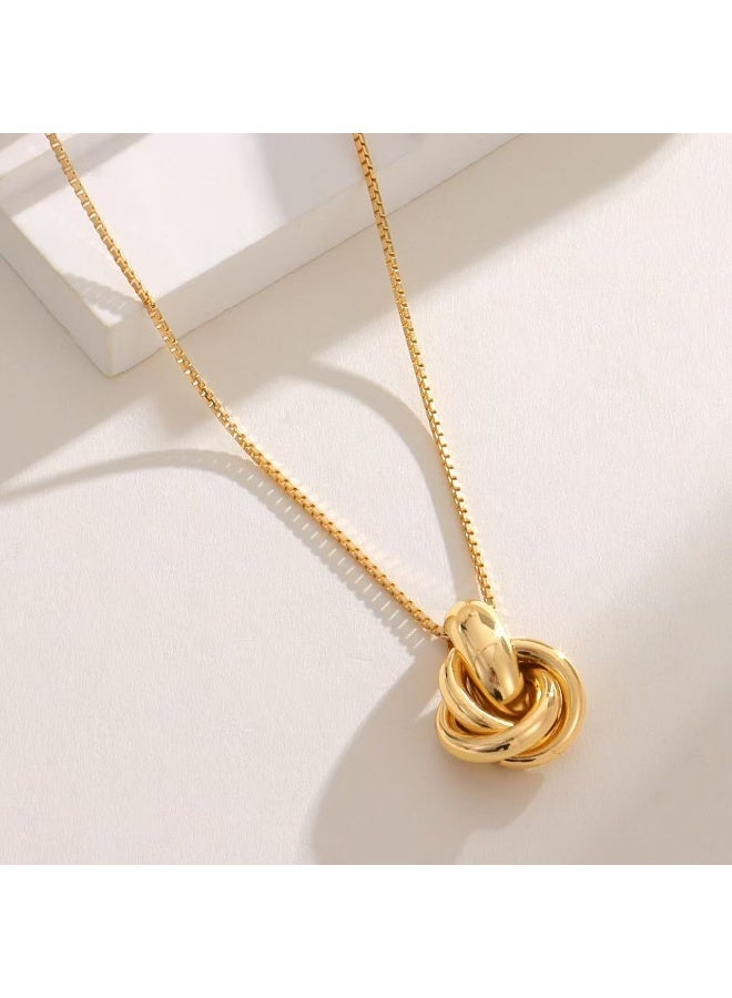 Field Necklace Luxury Creative Irregular Geometric Twisted Necklace - Necklace for ladies Chic Gold Polygon Circle Design for European and American Markets - Image 2