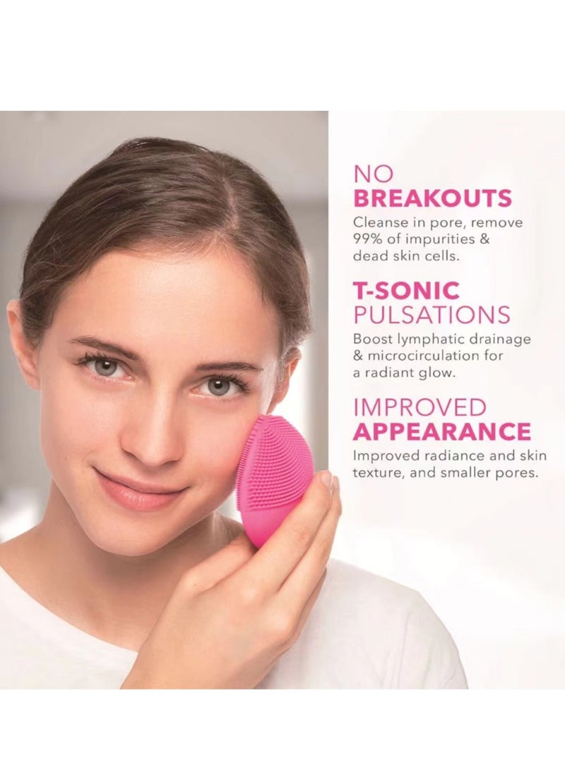 Manhua Ultrasonic Electric Cleansing Device Silicone Vibration Massage Cleansing Device - Image 3