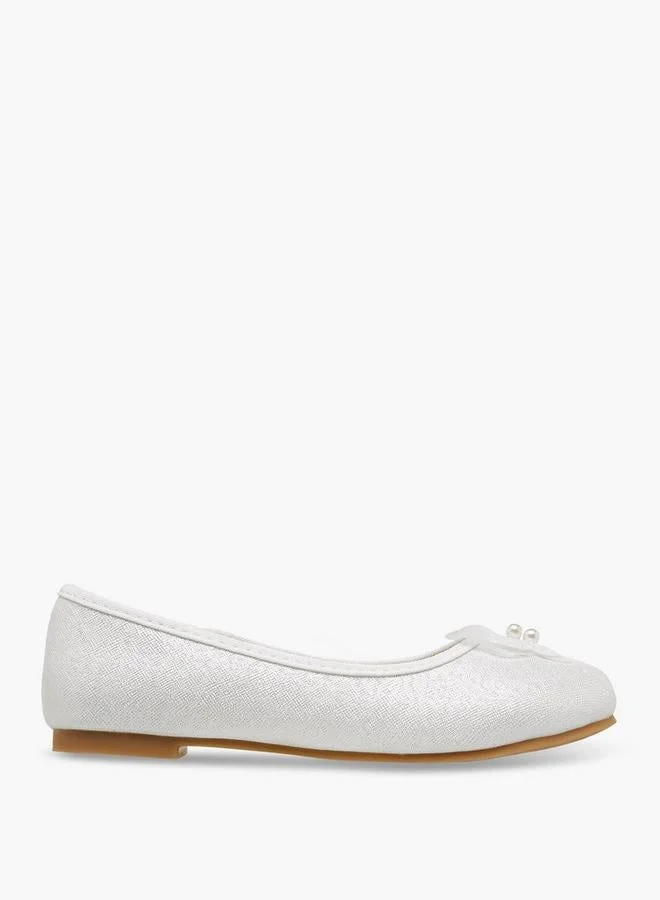 Butterfly Accent Slip-On Ballerina Shoes