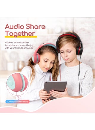 EarFun Kids Headphones with Mic, Wired Headphones Kids 85/94dB Volume Limit, Sharing Function, Stereo Sound Adjustable Headband Children Headphone for School/Travel/Phone/Tablet - view 4