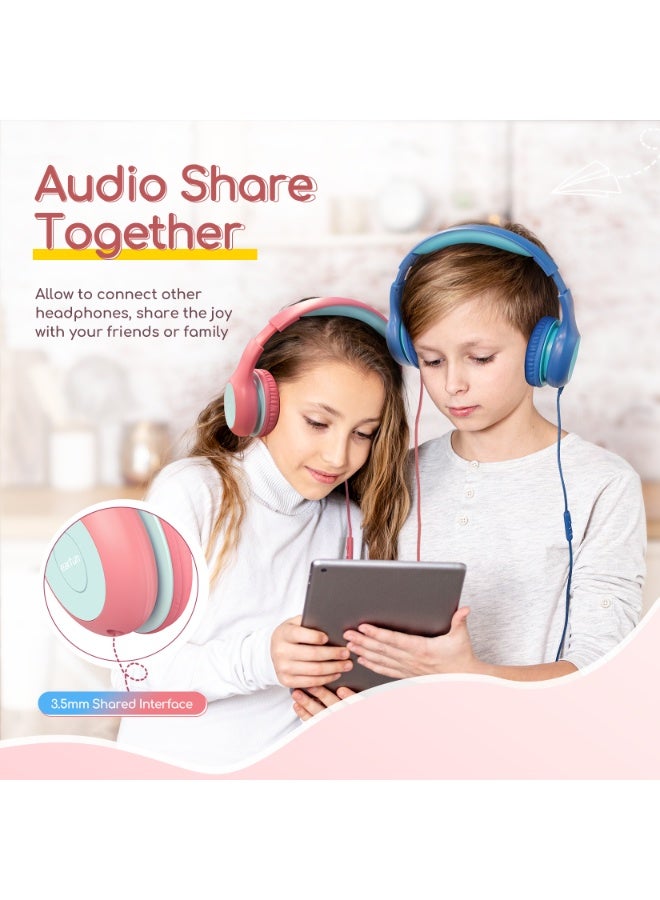 إيرفن سماعات EarFun Kids للأطفال مزودة بميكروفون، سماعات سلكية بحد أقصى لمستوى الصوت 85/94 ديسيبل، خاصية مشاركة الصوت، صوت ستيريو، عصابة رأس قابلة للتعديل، مناسبة للمدرسة والسفر والهاتف والتابلت. - Image 3