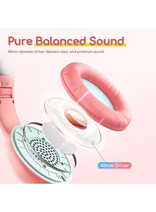 EarFun Kids Headphones with Mic, Wired Headphones Kids 85/94dB Volume Limit, Sharing Function, Stereo Sound Adjustable Headband Children Headphone for School/Travel/Phone/Tablet - view 2