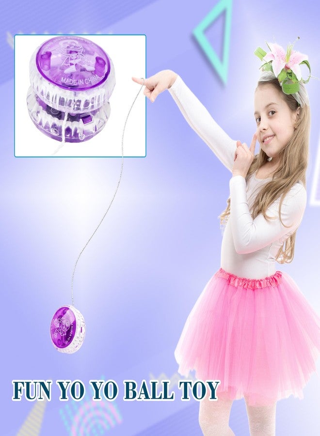 Flahard 40 Pcs Colorful Light up Yo Yo Ball Bulk LED Responsive Ball Auto Return Bearing Balls Yoyo for Kids Beginner Birthday Classroom Bag Fillers Prizes Gifts, 8 Colors - Image 4