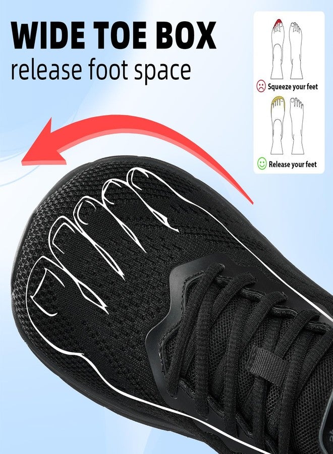 Slow Man Wide Toe Box Shoes for Men Running Shoe Comfortable Mens Walking Sneakers Athletic Gym Breathable Black Workout Sport Jogging Sneaker 10.5 - Image 3