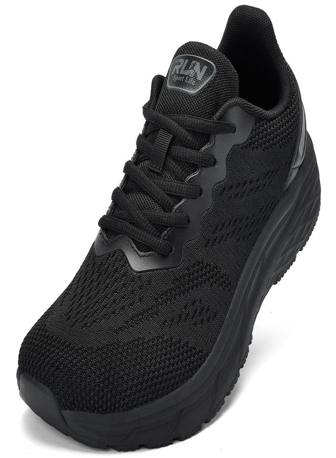 Slow Man Wide Toe Box Shoes for Men Running Shoe Comfortable Mens Walking Sneakers Athletic Gym Breathable Black Workout Sport Jogging Sneaker 10.5 - Image 1