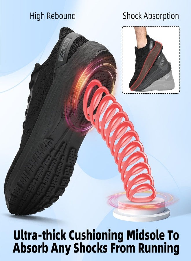 Slow Man Wide Toe Box Shoes for Men Running Shoe Comfortable Mens Walking Sneakers Athletic Gym Breathable Black Workout Sport Jogging Sneaker 10.5 - Image 4