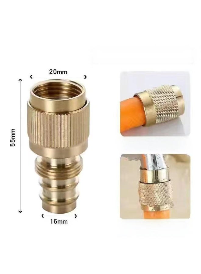 Generic Garden Watering Spray Gun Brass Misting Spray Nozzle Garden Hose Sprinkler System Car Washing Lawn Watering Brass Hose Nozzle Tap Connector  - Image 3