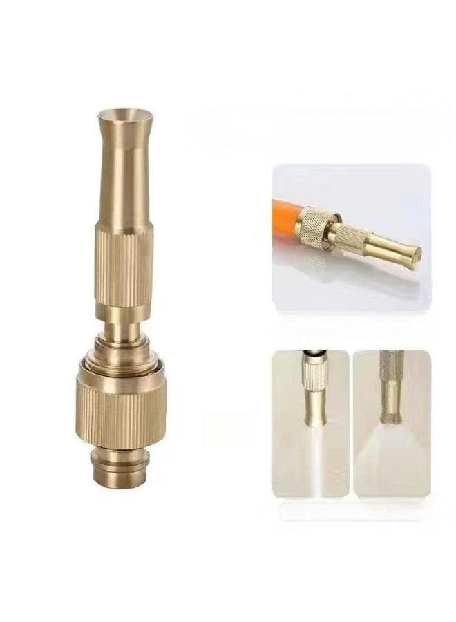 Generic Garden Watering Spray Gun Brass Misting Spray Nozzle Garden Hose Sprinkler System Car Washing Lawn Watering Brass Hose Nozzle Tap Connector  - Image 2