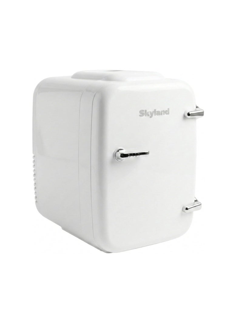Skyland Mini Fridge 4L / 6 Can – Portable Cooler & Warmer for Skincare, Cosmetics, Food & Drinks – Quiet, Energy Efficient Personal Beauty Fridge for Home, Office, Car & Travel