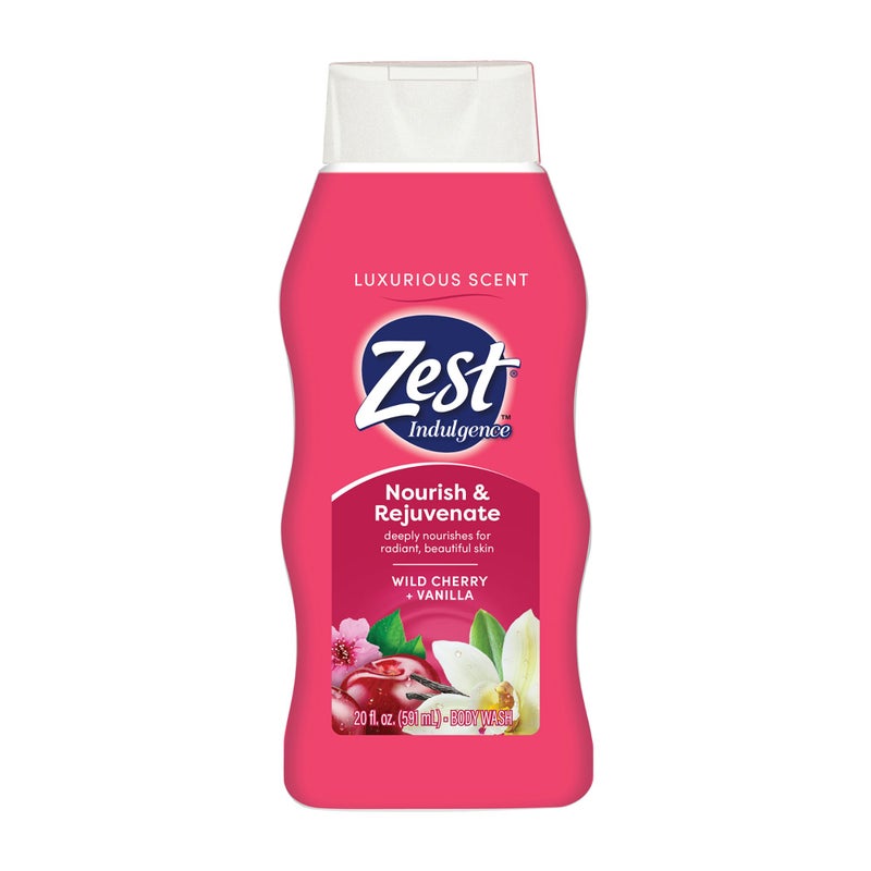 Zest Body Wash - Infused with Wild Cherry and Vanilla - Hydrating Body Soap - Suitable for All Skin Types - Wild Cherry and Vanilla - 20 oz - Image 1