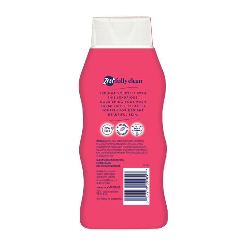 Zest Body Wash - Infused with Wild Cherry and Vanilla - Hydrating Body Soap - Suitable for All Skin Types - Wild Cherry and Vanilla - 20 oz - Image 2
