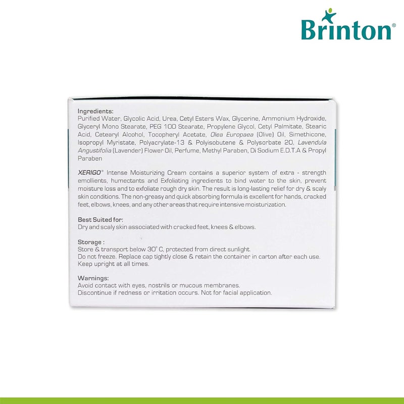 Brinton Brinton Xerigo Intense Skin Moisturizing Cream with Exfoliating Ingredients for Cracked Feet Elbow  Knees Prevents Moisture Loss 50g x Pack of 2 - Image 5