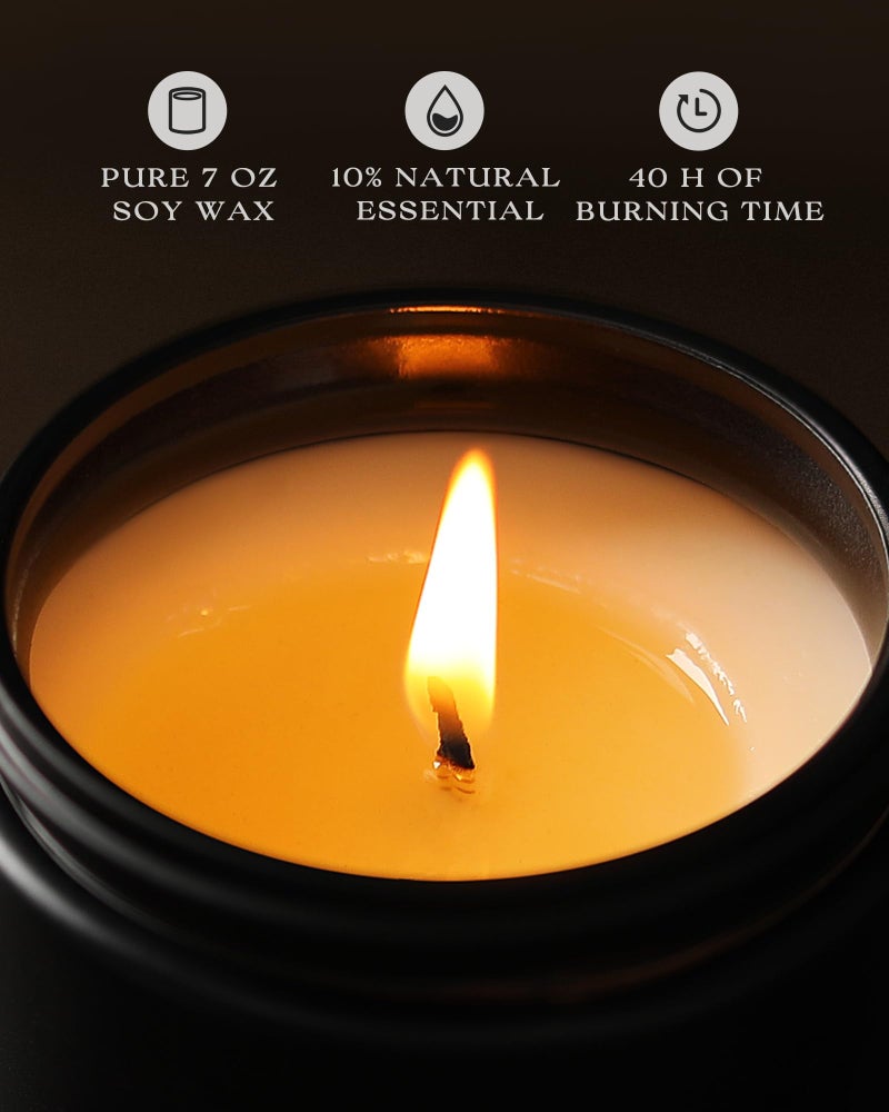 AOOVOO Scented Candles Gift Set - 6 Pack Men Candles for Home Scented, 42 oz Soy Candle for Men, 300 Hour Long Lasting Candle Set for Birthday, Father's Day, Valentine, Christmas, Anniversary - Image 3