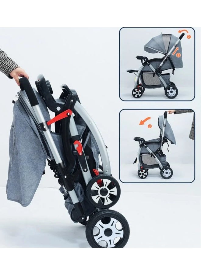 شيكو عربة أطفال شيكو اللون اسود بذراع قلاب وعجلات مضادة للتثقب بها سله تخزين لاساسيات الطفل معها كفر مبطن لراحة الطفل أثناء الجلوس والنوم - Image 4