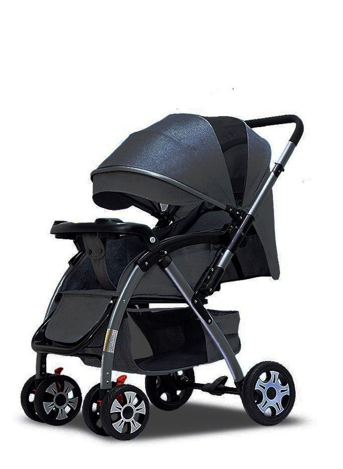 شيكو عربة أطفال شيكو اللون اسود بذراع قلاب وعجلات مضادة للتثقب بها سله تخزين لاساسيات الطفل معها كفر مبطن لراحة الطفل أثناء الجلوس والنوم - Image 1