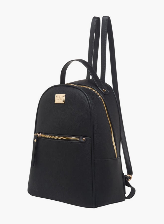 Flora Bella By Shoexpress Women's Colourblock Backpack with Zip Closure and Adjustable Strap  - Image 3