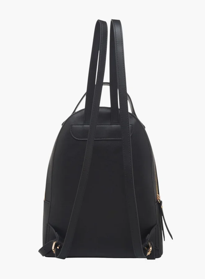 Flora Bella By Shoexpress Women's Colourblock Backpack with Zip Closure and Adjustable Strap