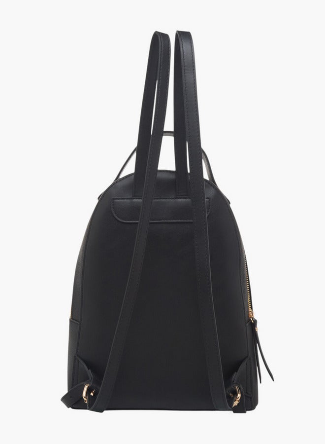 Flora Bella By Shoexpress Women's Colourblock Backpack with Zip Closure and Adjustable Strap  - Image 4
