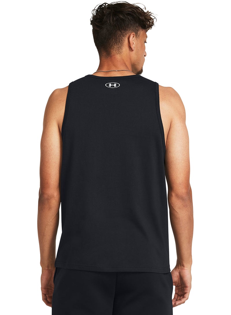 اندر ارمر بلوزة بدون أكمام بتصميم رياضي مزينة بشعار - Image 2