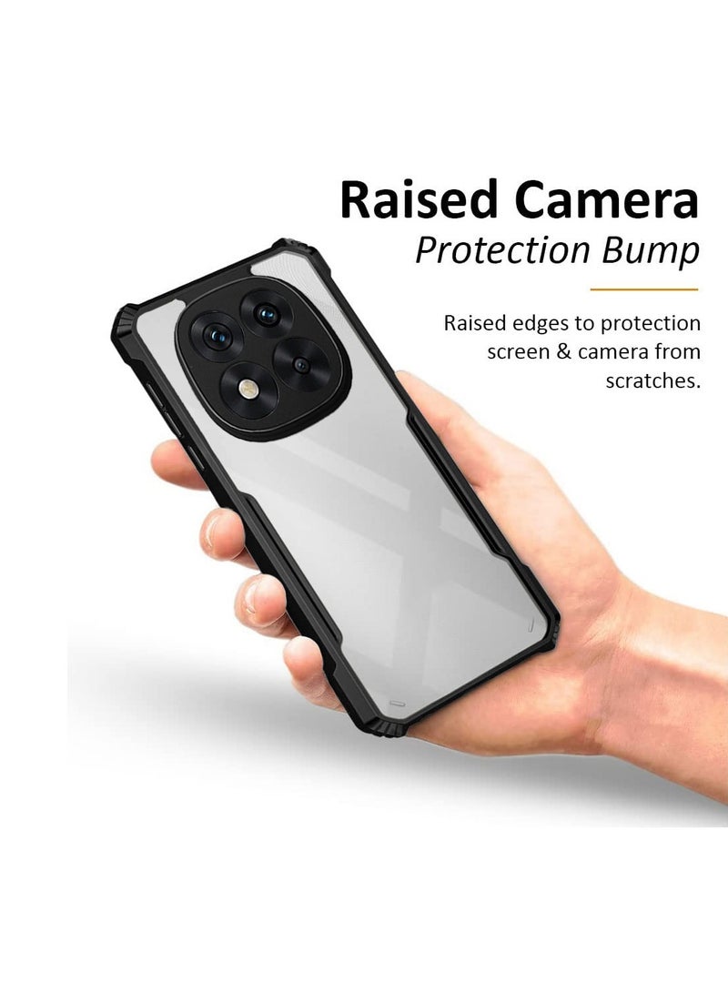 Wtech Xiaomi Redmi Note 14 Pro+ / Redmi Note 14 Pro Plus 5G 2024 Hybrid TPU Silicone with Raised Armour Bumpers Slim Case Cover - Black - Image 3