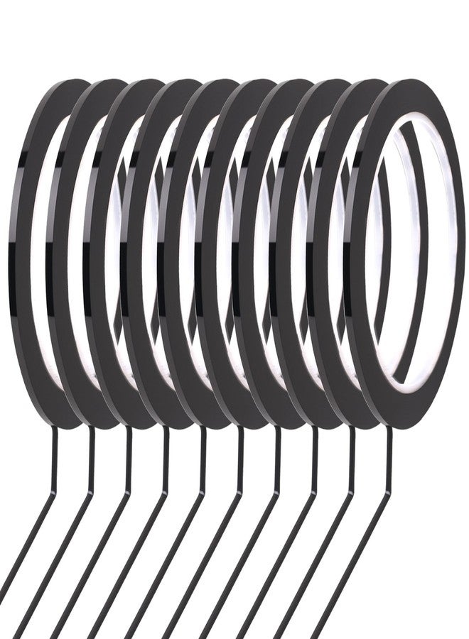 Framad 10PCS 216Ft per Roll Thin Black Tape for Dry Erase Board, 3MM/0.12Inch Self Adhesive Whiteboard Electrical Pinstripe Tape Line - Image 1
