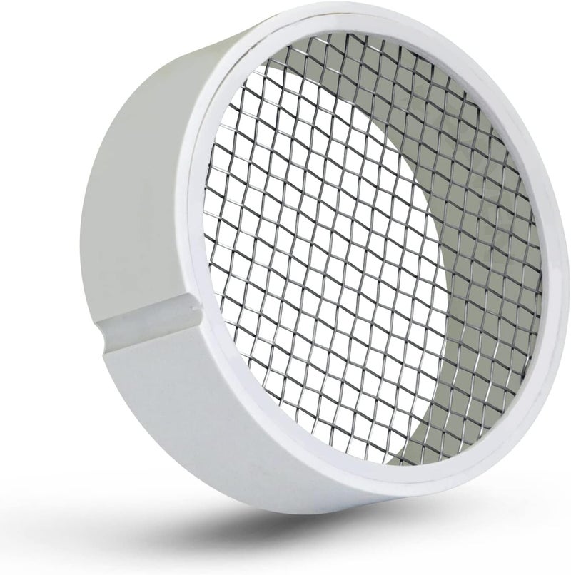 Raven PVC Termination Cap Mesh Screen Vent Cover, Furnace & Roof Vent Cap, Stainless Steel Wire Round Exhaust Pipe Cover End 2" Inner & 2-3/8" Outer Diameter - Image 1