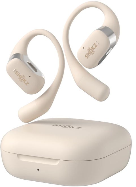 SHOKZ OpenFit - Open-Ear True Wireless Bluetooth Headphones with Microphone (Beige)
