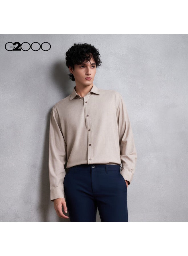 G2000 Men's Autumn Winter Comfortable Casual Long Sleeve Shirt Cotton Skin-friendly Mall Same Style - Image 2