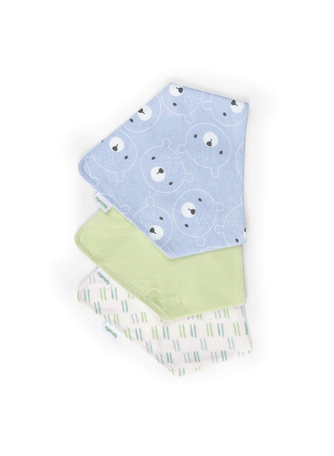 ingenuity Easy Eater 3-Pack Baby Bandana Cotton Drool Bib for Eating or Teething - Kodi - Image 5