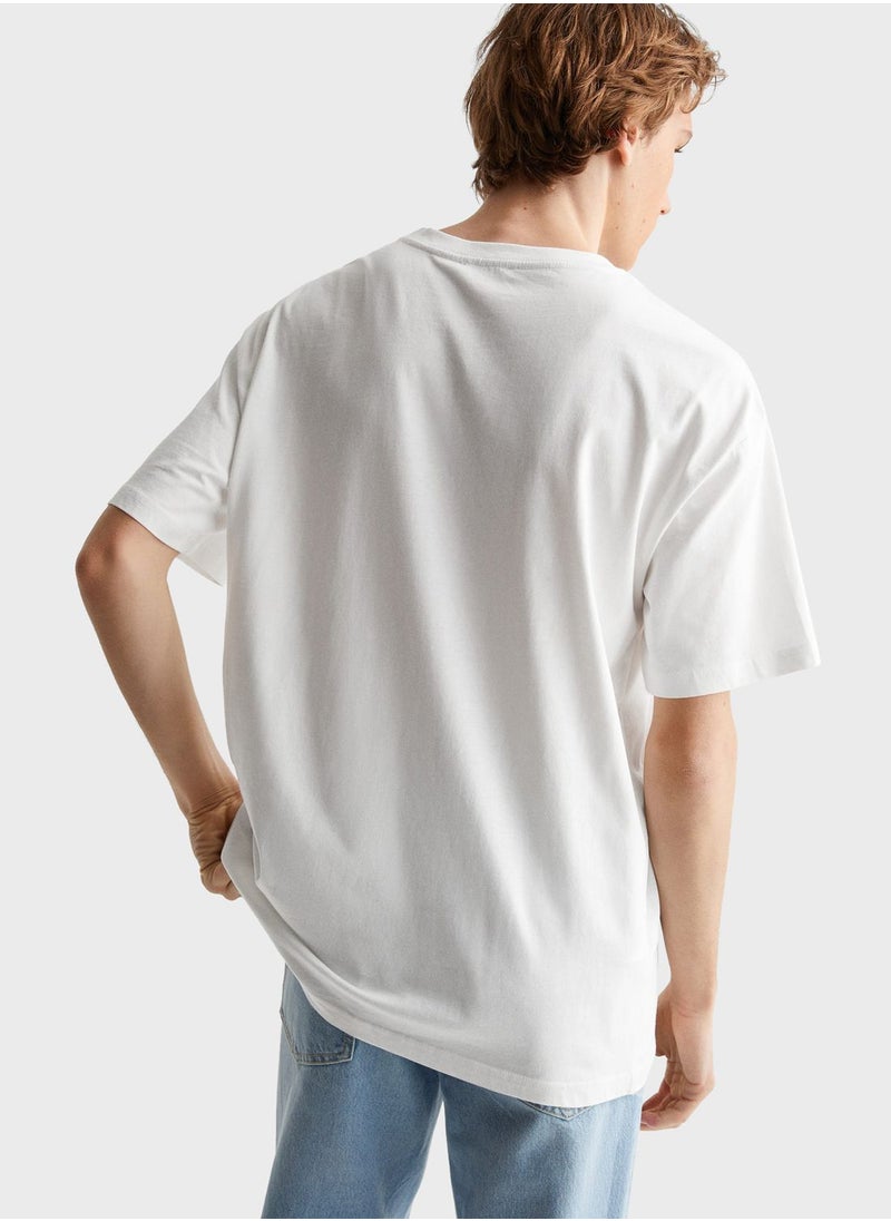 MANGO - Kids Essential Round Neck T-Shirt - Image 1