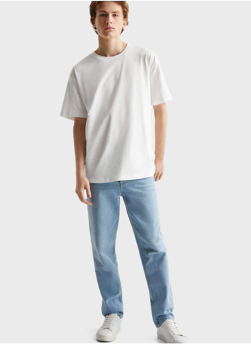 MANGO - Kids Essential Round Neck T-Shirt - Image 1