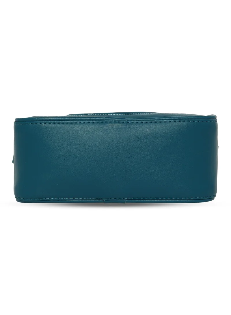CAPRESE Caprese Dora Solid Teal Faux Leather Medium Sling Bag