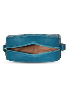 CAPRESE Caprese Dora Solid Teal Faux Leather Medium Sling Bag  - Image 5