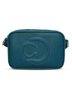 CAPRESE Caprese Dora Solid Teal Faux Leather Medium Sling Bag  - Image 1
