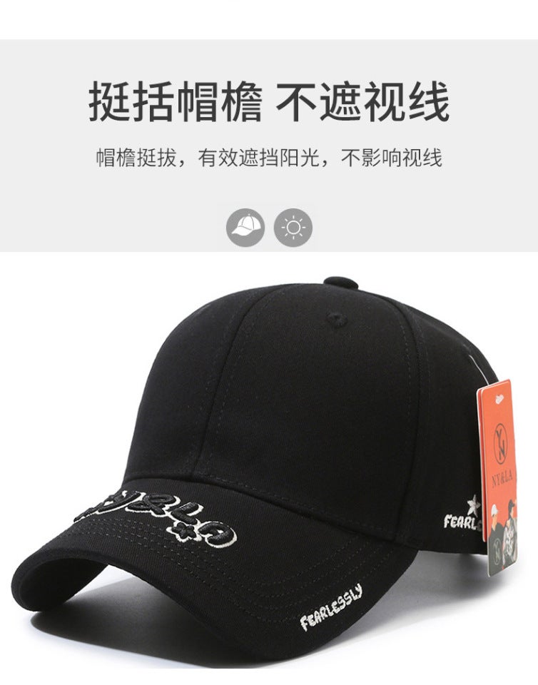 Letter Cap Unisex Sports Sun Protection Couple Baseball Hat Cotton - Image 3