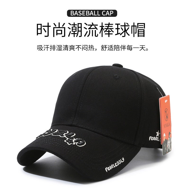 Letter Cap Unisex Sports Sun Protection Couple Baseball Hat Cotton - Image 2