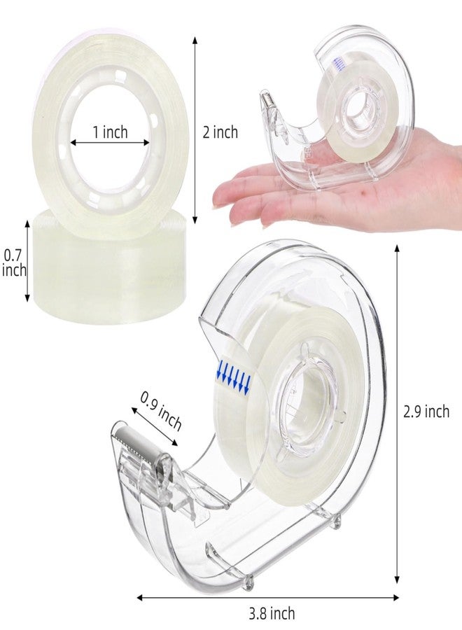 WRINGKIT 20 Pack Clear Tape with Dispenser, Refillable Tape Dispenser with Tape 0.7" x 1000", Office Tape Rolls with Dispenser Bulk, Transparent Tape Refills for Gift Wrapping, Crafting, School - Image 2
