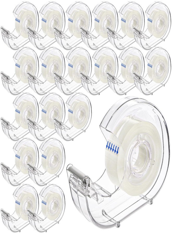 WRINGKIT 20 Pack Clear Tape with Dispenser, Refillable Tape Dispenser with Tape 0.7" x 1000", Office Tape Rolls with Dispenser Bulk, Transparent Tape Refills for Gift Wrapping, Crafting, School - Image 1