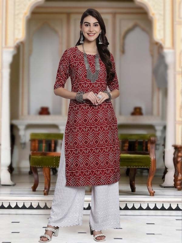 Tee Projekt Crepe Verstaile Straight Printed Kurti for Women's ll Casual Wear Kurti (Pack of 6) - Image 3