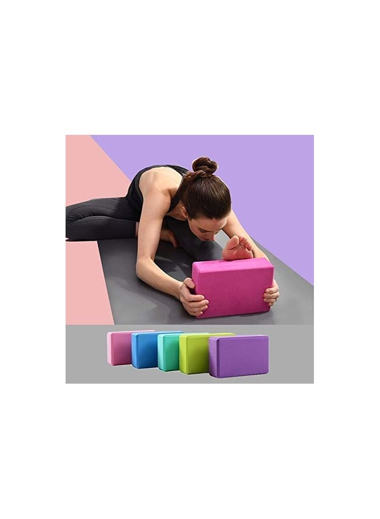 DeloPik Yoga Block Brick Foaming Foam Home Exercise Fitness Gym Sport Tool 225x 145x76 mm for Yoga, Pilates, Meditation -multicolor(1pcs) - Image 3