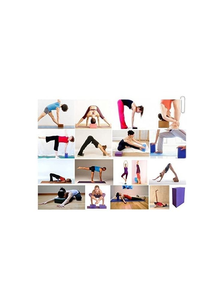 DeloPik Yoga Block Brick Foaming Foam Home Exercise Fitness Gym Sport Tool 225x 145x76 mm for Yoga, Pilates, Meditation -multicolor(1pcs) - Image 2