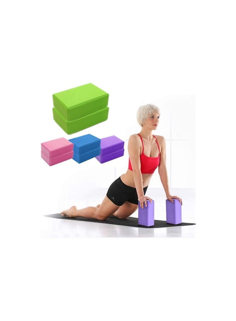 DeloPik Yoga Block Brick Foaming Foam Home Exercise Fitness Gym Sport Tool 225x 145x76 mm for Yoga, Pilates, Meditation -multicolor(1pcs) - Image 1